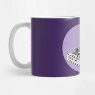 Cute Robot Musician Playing With Drum Machine Mug